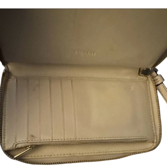 Coach Cream Wristlet with Patches - Picture 4 of 5